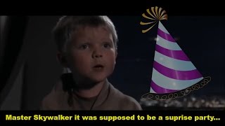 Master Skywalker it was supposed to be a suprise party [upl. by Elleval275]