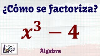 Factorización de x34  Diferencia de cubos  La Prof Lina M3 [upl. by Kcirded799]