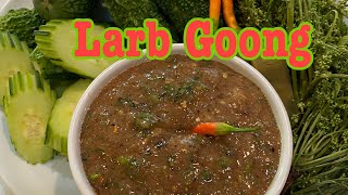 How to make Larb Goong Lao food ວິທິເຮັດລາບແຫລວກຸ້ງ [upl. by Petersen]