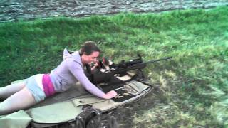 My wife shoots the 338 lapua 1000 yards [upl. by Ramoj]