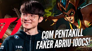 O CONTROLE DE ROTA DO FAKER NESSE JOGO FOI ABSURDO CASSIOPEIA MID [upl. by Ahseym379]