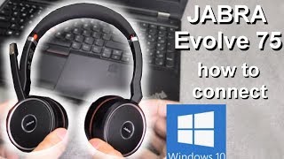 Connecting Jabra Evolve 75 headsets to your computer  How to [upl. by Culliton759]