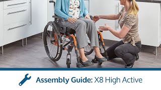 X8 HighActive Wheelchair  CareCo Assembly Guide [upl. by Aleekat]