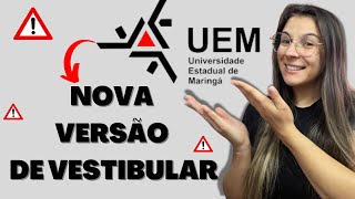 NOVO FORMATO DO VESTIBULAR DA UEM  ATUALIZAÇÃO [upl. by Rosario702]