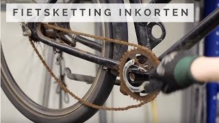 Fietsketting inkorten  Oude fiets ketting repareren [upl. by Trevlac]