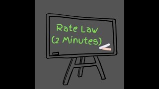 Rate Law 2 Min  slope first order second order rate of disappearance [upl. by Adnohryt]