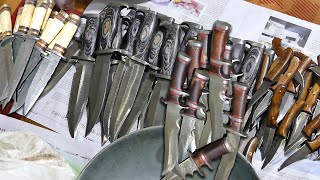 Random Visit of Knife Making Factory Huge Variety of Hunting Knives [upl. by Yanetruoc]