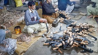 Process of Making Carbon Steel Coconut Cutting Knife  Factory Manufacturing Process [upl. by Percy]