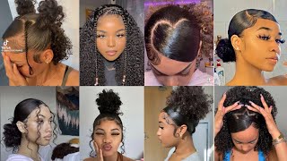 💖Natural Curly hairstyles protective hairstyles compilation✨ [upl. by Edalb]