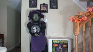 Gemmy 2007 5FT Halloween Life Size Animated Fortune Witch With Spirit Ball 1st Gen UnboxingReview [upl. by Zetta629]