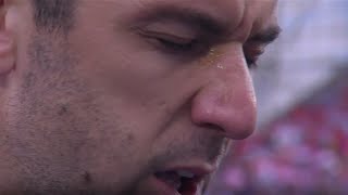 Darijo Srna in tears during National Anthem [upl. by Ahsikat]