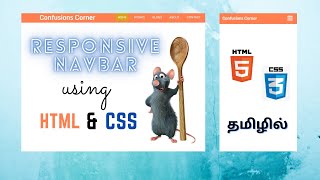 Responsive Navbar using HTML and CSS in Tamil  Responsive Navbar  Tamil [upl. by Nolasba396]