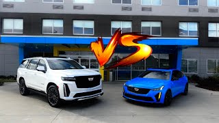 FIRST EVER CADILLAC ESCALADE V vs CT5V BLACKWING RACE [upl. by Chatterjee]