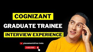 Cognizant Graduate Trainee Interview Experience 2024  Insights amp Tips  Placementdrive [upl. by Einnil881]