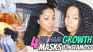 4 DIY Hair Growth Treatments Ft Sea Moss  Natural Hair  Melissa Denise [upl. by Shear]