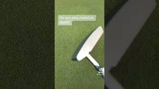 Mallet vs blade putter blade mallet golf golfshorts [upl. by Akerdna]