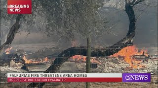 Fire prompts evacuation of US Border Patrol station in Falfurrias Texas [upl. by Keelby]