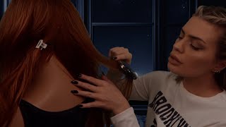 ASMR playing with your hair amp gossiping at the sleepover 🌙 hair play roleplay [upl. by Rhynd929]