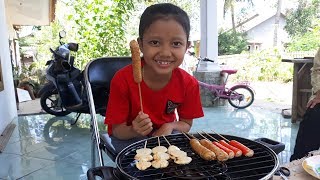 Main Masak Masakan Beneran  Masak Sosis Bakar Dengan Kompor Beneran [upl. by Bevan]