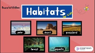 Habitats for Kids  Learn about Polar Desert Forest Grassland and Aquatic Habitats [upl. by Nrobyalc841]