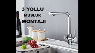 3 Yollu Arıtmalı Musluk Montajı Nasıl Yapılır Arıtmalı Eviye Bataryası Montajı [upl. by Morley]