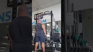 585 rack pullsx6 to finish off shoulder day weightlifting back deadlift backexercise shoulder [upl. by Dlorad]