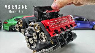 I Build the Smallest V8 Engine in the Worlds  Assembling and Starting the Engine Model Kit [upl. by Rebmetpes]