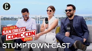 Stumptown Interview Cobie Smulders Jake Johnson amp Michael Ealy [upl. by Nodnyl]