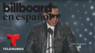 Daddy Yankee recibe con emoción el reconocimiento especial  Billboard 2016  Entretenimiento [upl. by Nagrom151]