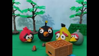 angry birds and Tyrkisk Peber Volcano stop motion [upl. by Maher833]