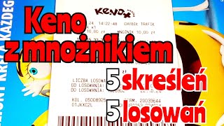 Zakłady Lotto Keno z mnożnikiem 5 skreśleń na 5 losowań [upl. by Fabri]