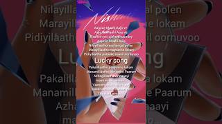 Nishani song lyrics I dabzee I rishi roy I nishani song I malayalam song lyrics lucky song [upl. by Marilla48]