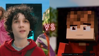 Oficjalny vs Animowany zwiastun filmu Minecraft [upl. by Calvina]