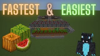 EASY PumpkinMelon Farm for Minecraft Bedrock [upl. by Matthiew]