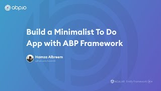 Build a Simple To Do App with ABP Framework Single Layer  Angular  EF Core [upl. by Fornof]