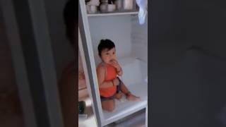 Cute girl in the fridge😱😱😱 trending laddugopaal comedyshorts funny love shorts viralvideo [upl. by Tarrsus]