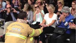 MFB firefighter surprise proposal Recruit Course 107 [upl. by Anaila418]