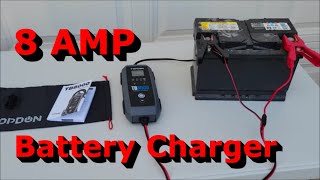 8 AMP Battery Charger  TOPDON TB8000 Automatic Battery Maintainer [upl. by Eaver]