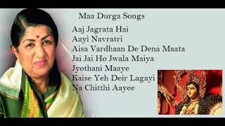 NonStop top 7 Durga maa songs by Lata Mangeshkar [upl. by Aneehsar]