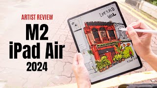 M2 iPad Air 2024 artist review A more sensible choice pricewise [upl. by Vala471]