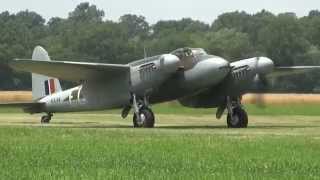 DeHavilland Mosquito Geneseo Air Show 2014 [upl. by Frodina]