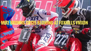 Mike Browns CR125 blowing at Foxhills VMXdN [upl. by Horner]