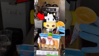 This Cow Machine Serves Ice Cream In Japan [upl. by Jakob331]