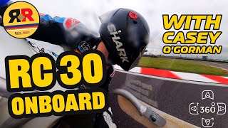 RAW V4🔊 360 onboard with Casey OGorman  Donington Park  Honda VFR RC 30 [upl. by Dlopoel602]