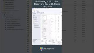 How to Retrieve a BitLocker Recovery Key with Right Click Tools shorts [upl. by Lainahtan]