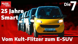 Vom KultFlitzer zum ElektroSUV 25 Jahre Smart  auto motor und sport [upl. by Adnoraj]