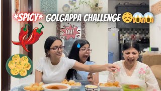 Spicy Golgappa Challenge 😣😱😱  Tejasvi Rajput [upl. by Jasmina]