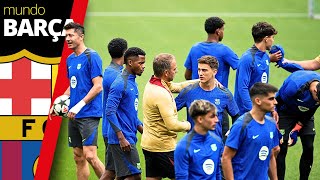 BARÇA ¿Ansu Fati listo para la Champions  Último entrenamiento del FC Barcelona antes de Mónaco [upl. by Bainbridge]