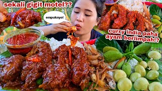 WUENAK TENAN❗4 PAHA AYAM CURRY PEDAS LALAPAN JENGKOL MENTAH NANGKA MUDA REBUSAN [upl. by Gyasi682]