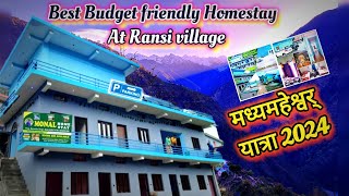 best budget friendly home stay in Ransi village monalhomestay madhymaheswaryatra 2024 [upl. by Oirromed427]